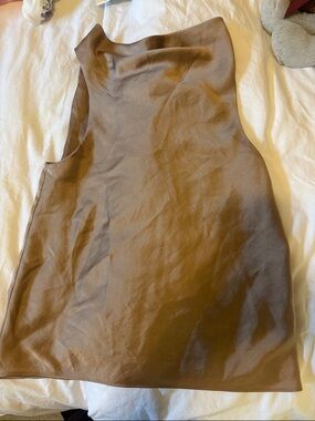 Satin Brown Sleeveless top